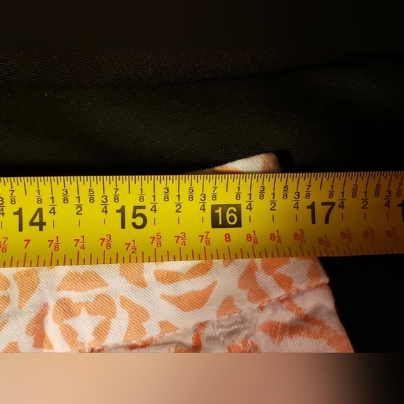 ❤️ Women's Elle Brand Shorts | White/Peach Paisley | Size 12 ❤️ - Picture 9 of 9